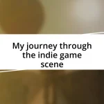 My journey through the indie game scene